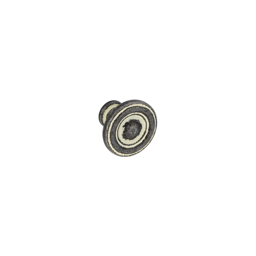 Bouton pour meubles en zamac Diamètre 31mm Ivoire rustique Lot de 25 - Beige, Zamak