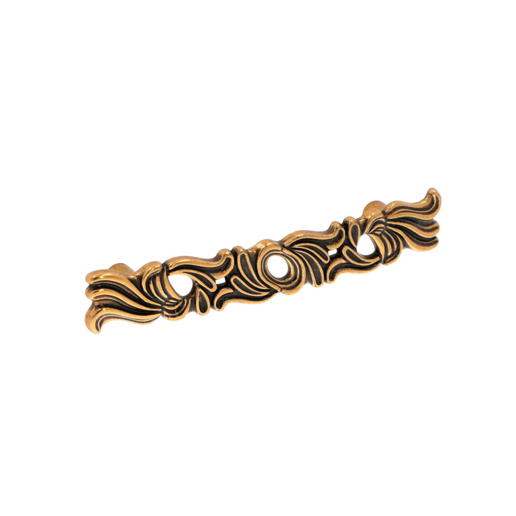 Poignée pour meubles en zamac Entraxe 96mm orvale - Orange / cuivré, Zamak