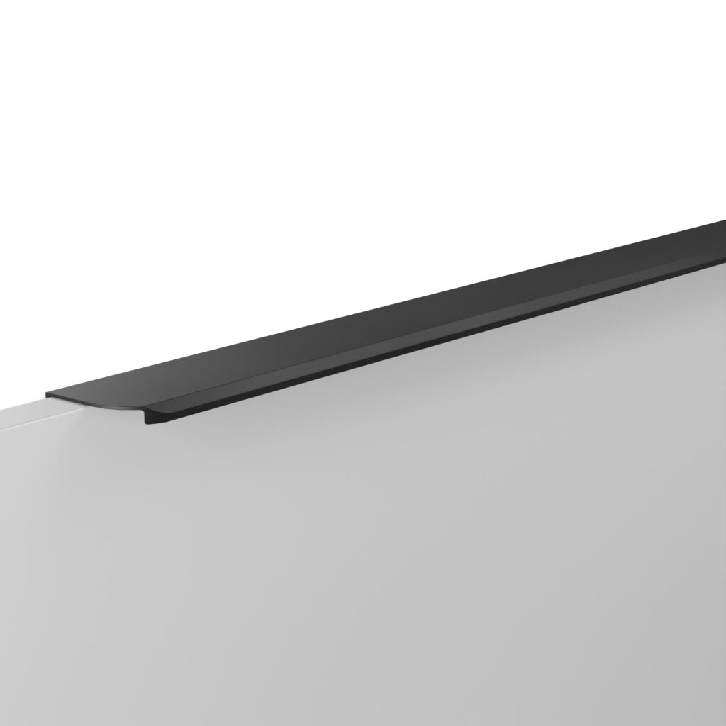 Poignée pour meubles en zamac Entraxe 160mm finition Vernis noir mat - Zamak