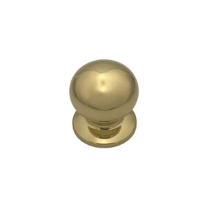 Bouton tirant de porte fixe Ø70 mm en aluminium laqué laiton- lot de 6 Bouton - Jaune / doré