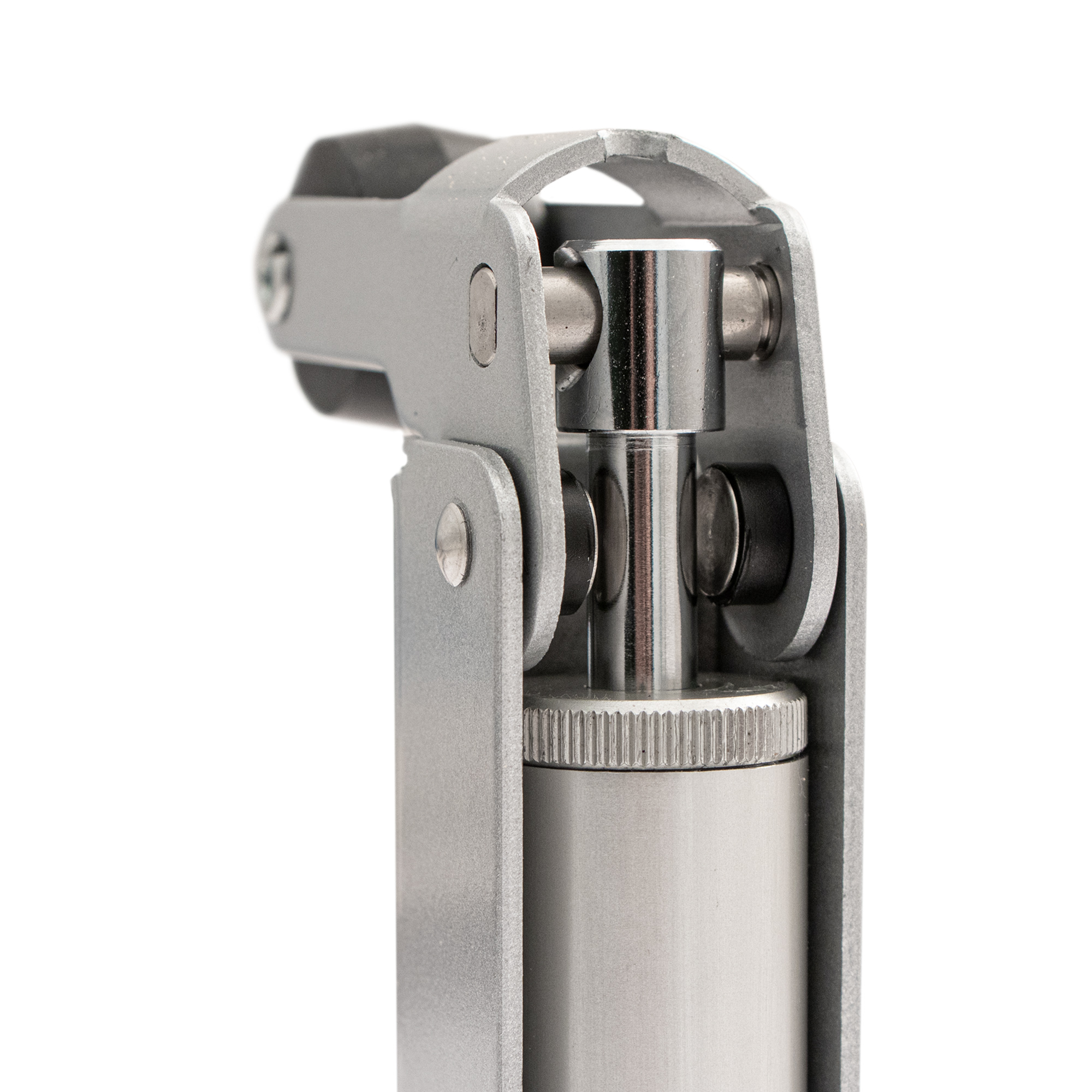 Frein de rétention force 115 N, en aluminium anodisé argent, pour porte jusqu’à 100 KG. - Gris / argent - imagine 2