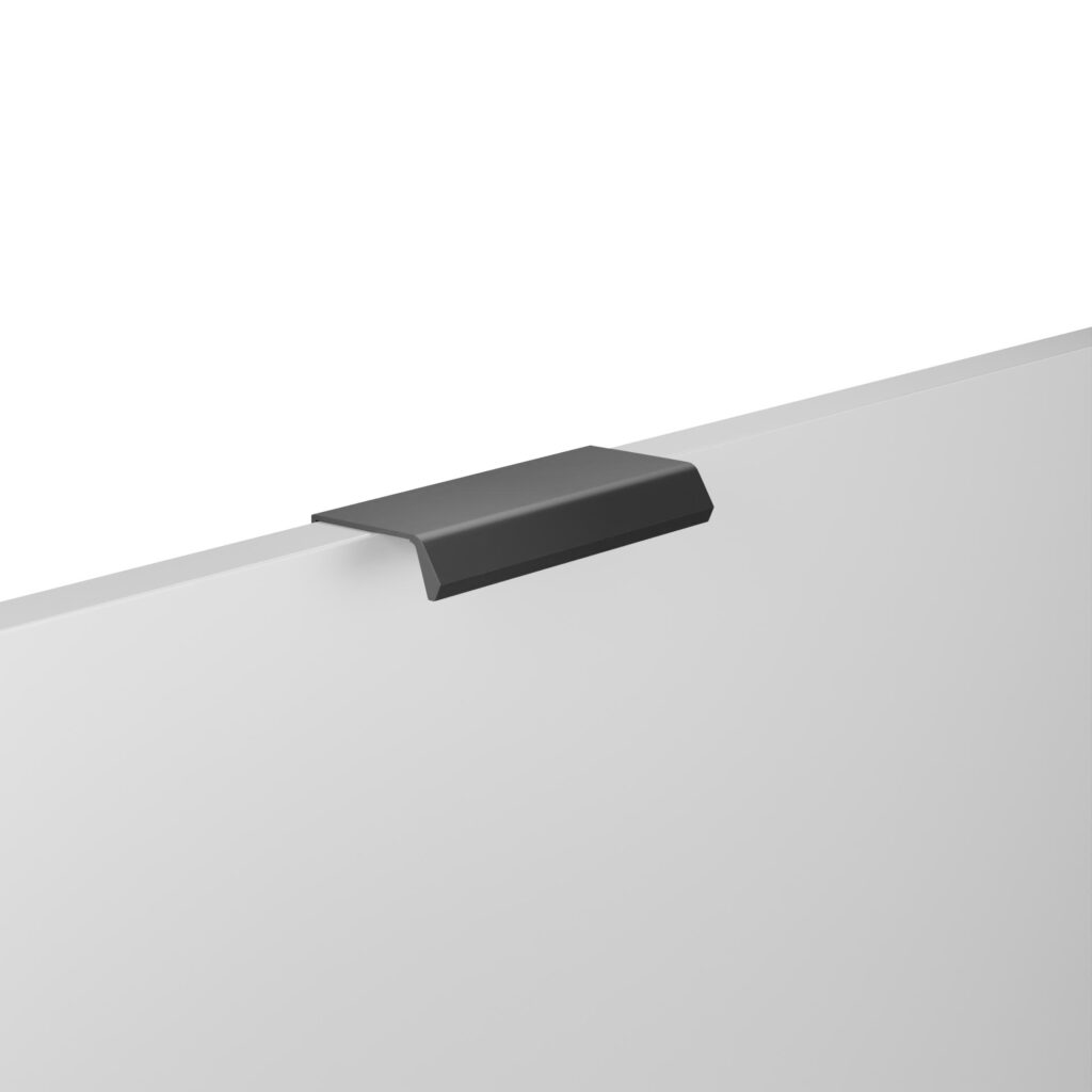 Poignée pour meubles en zamac Entraxe 64mm finition Vernis noir mat - Zamak