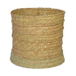 Couvre les pots cylindrique décoratif en sparte naturelle 40cm de diamètre x 42cm de hauteur sans fond - Beige, Osier