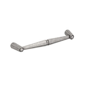 Poignée pour meubles en zamac Entraxe 128mm Vieil argent brillant Lot de 6 – Gris / argent, Zamak