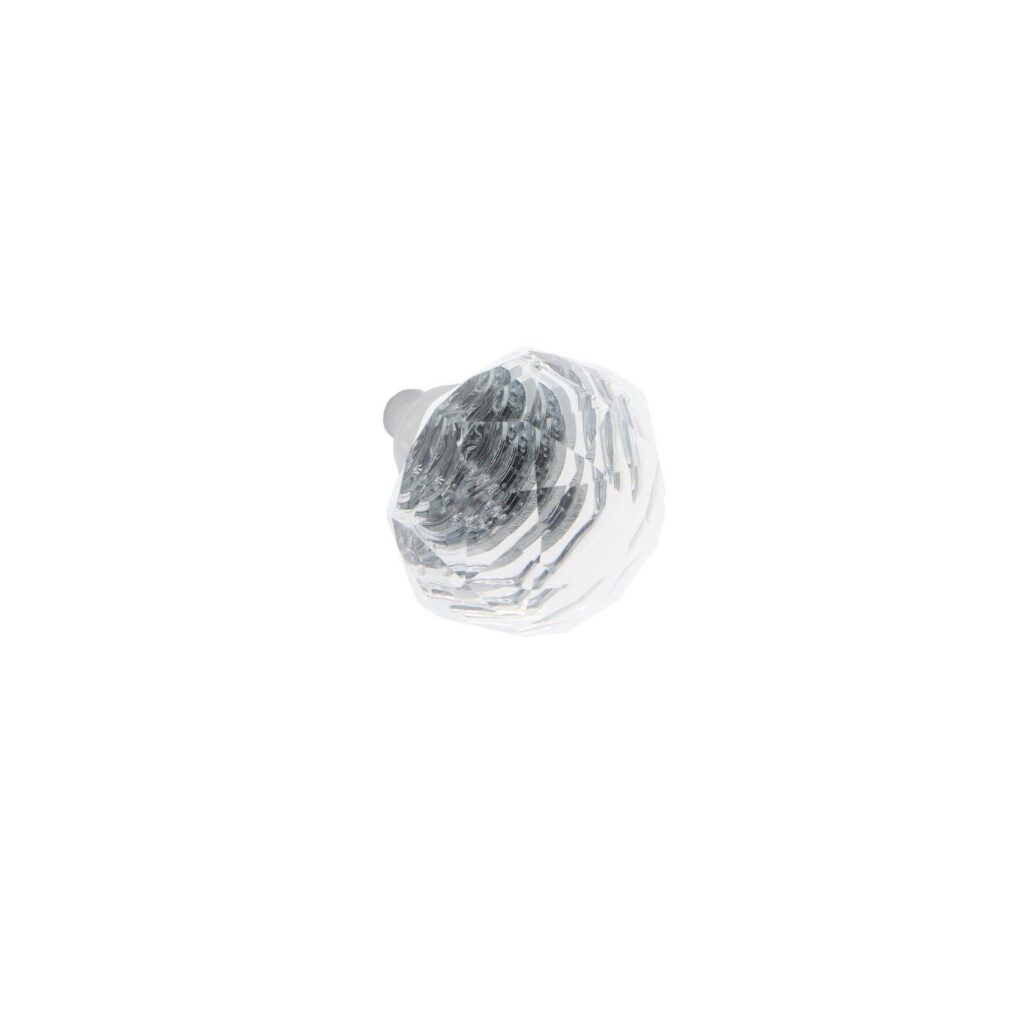 Bouton pour meubles en zamac et cristal Diamètre 33mm chrome poli - Gris / argent, Zamak