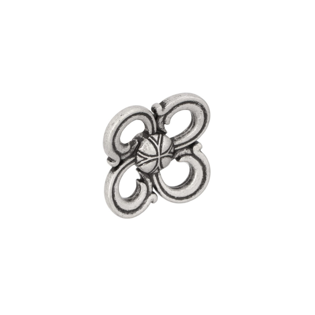 Bouton pour meubles en zamac Diamètre 45mm x 21 Vieil argent brillant Lot de 25 - Gris / argent, Zamak