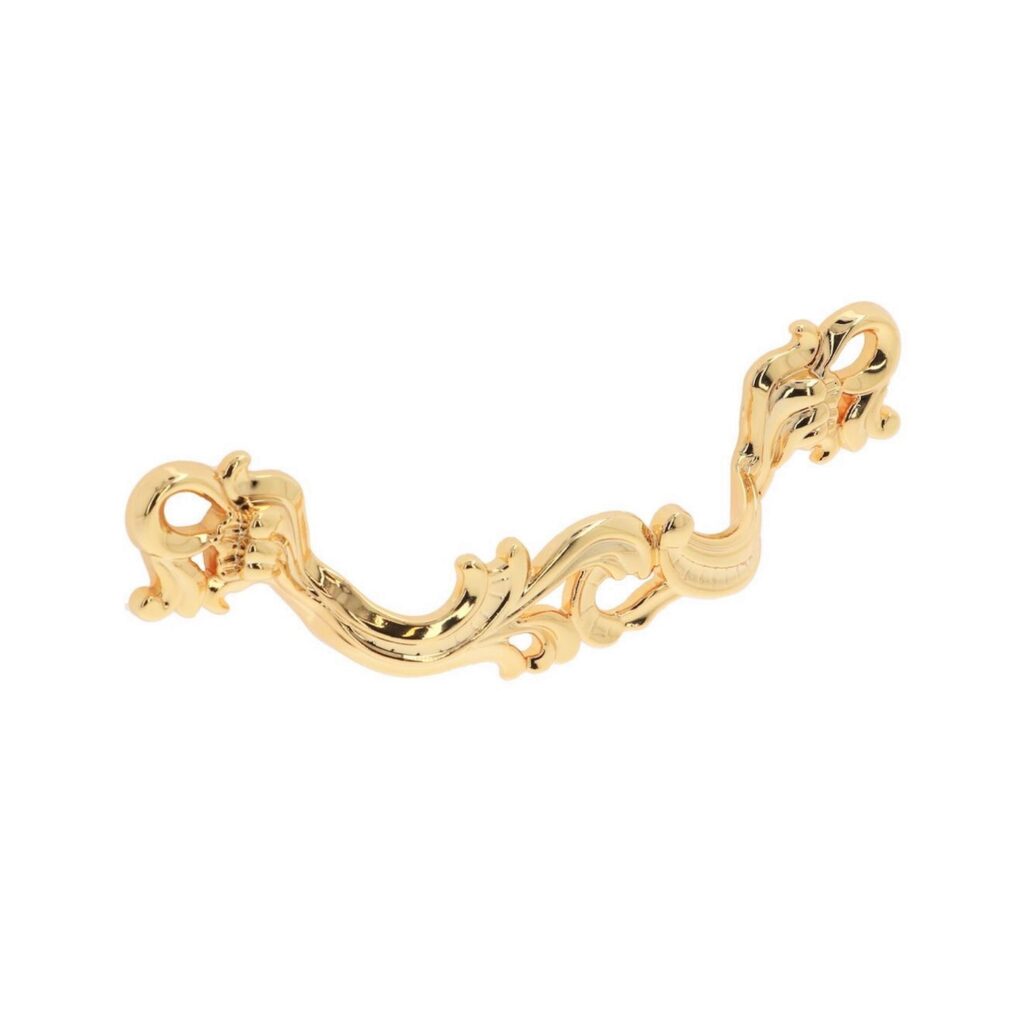Poignée pour meubles en zamac Entraxe 128mm plaqué or - Jaune / doré, Zamak
