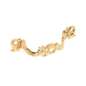 Poignée pour meubles en zamac Entraxe 128mm plaqué or – Jaune / doré, Zamak