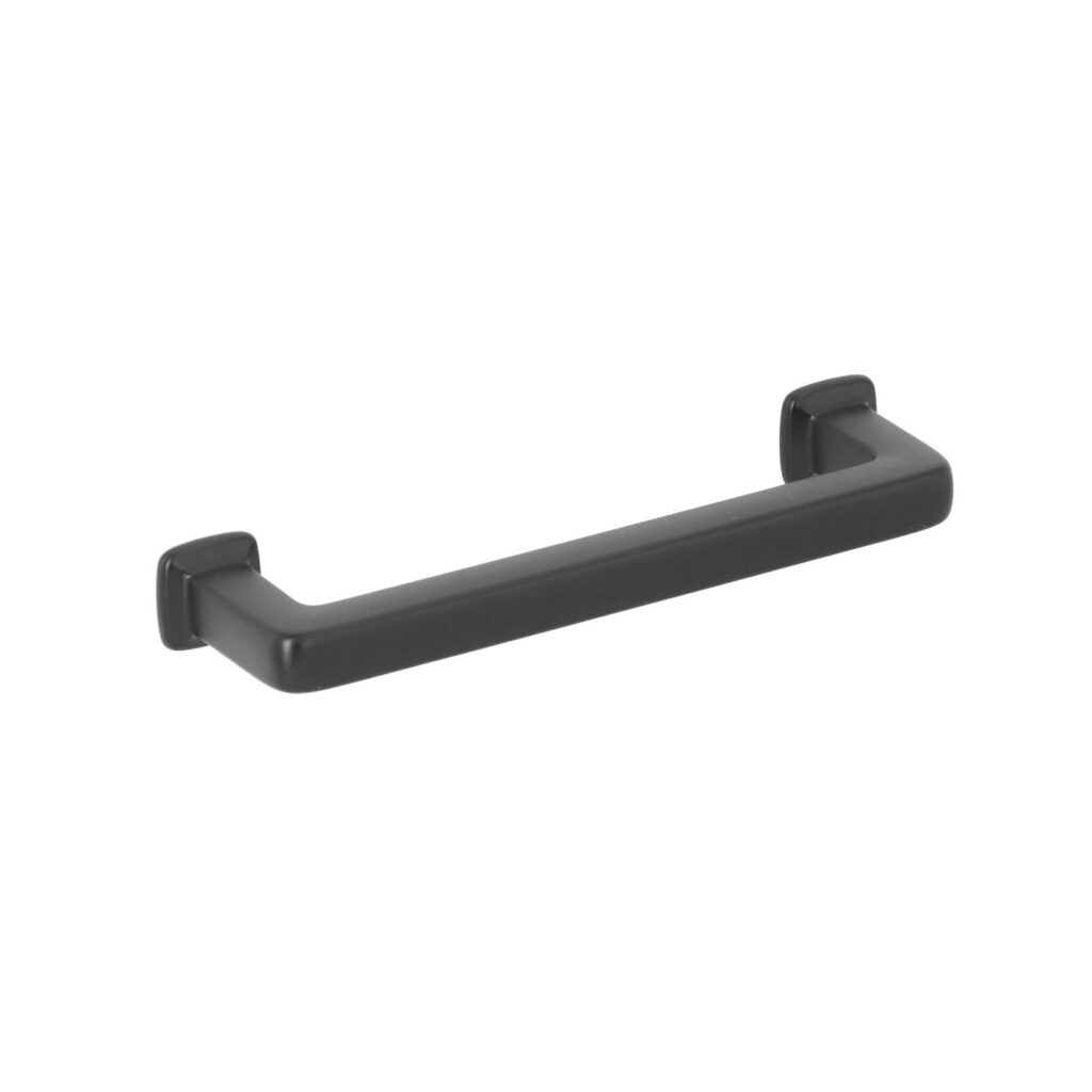 Poignée pour meubles en zamac Entraxe 96mm Vernis noir mat - Zamak