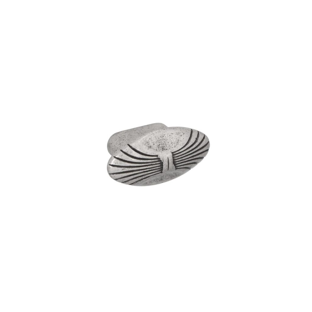 Bouton pour meubles en zamac Diamètre 44mm x 25 Vieil argent brillant Lot de 25 - Gris / argent, Zamak