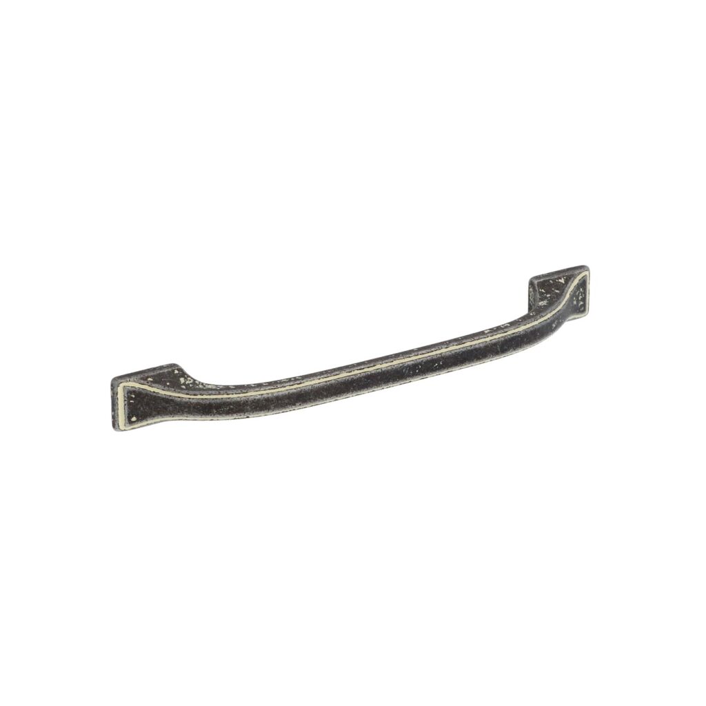 Poignée pour meubles en zamac Entraxe 128mm Ivoire rustique - Gris / argent, Zamak