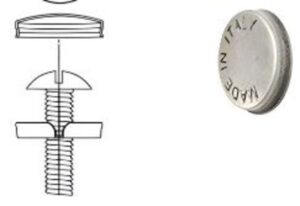 1 Kit composés de 50 cache-vis argent vieilli Lot de 6 - Gris / argent, Laiton