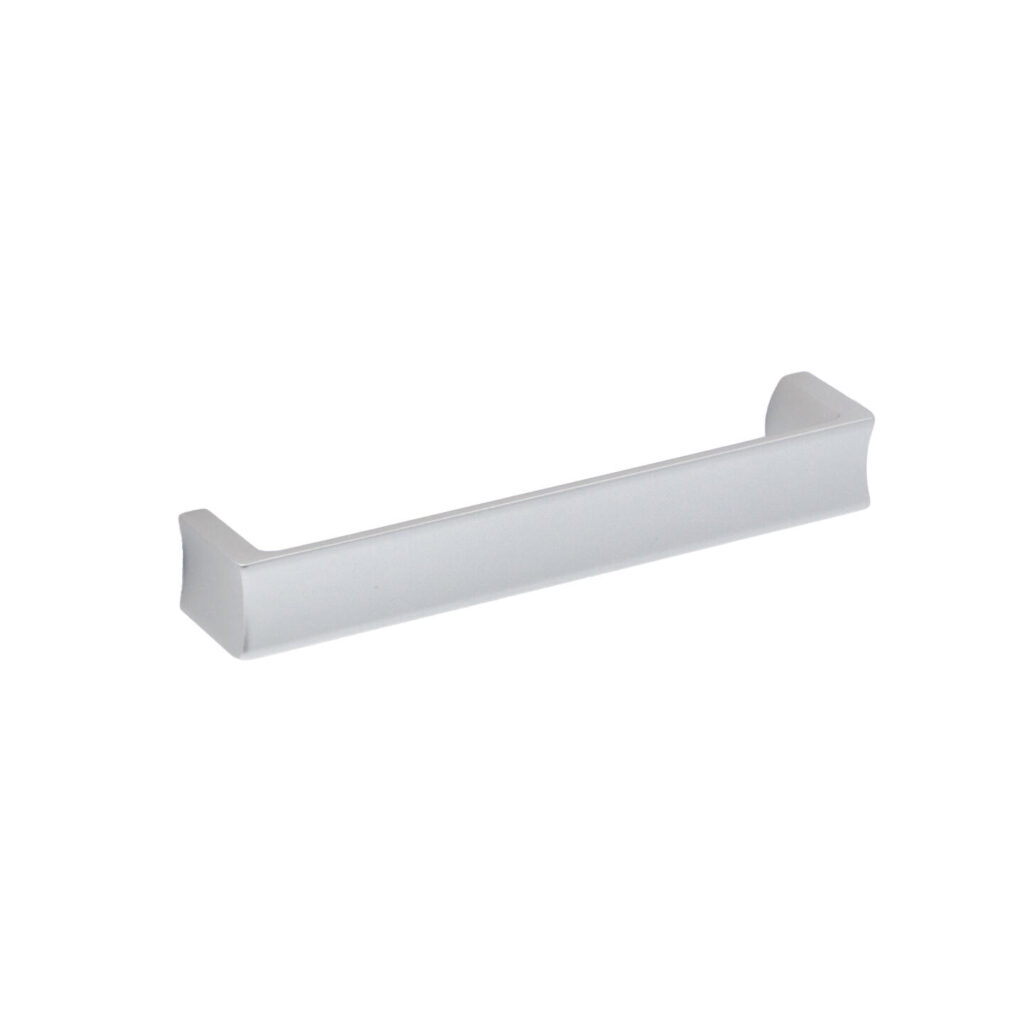 Poignée pour meubles en zamac Entraxe 128mm Aluminium mat verni Lot de 6 - Gris / argent, Zamak