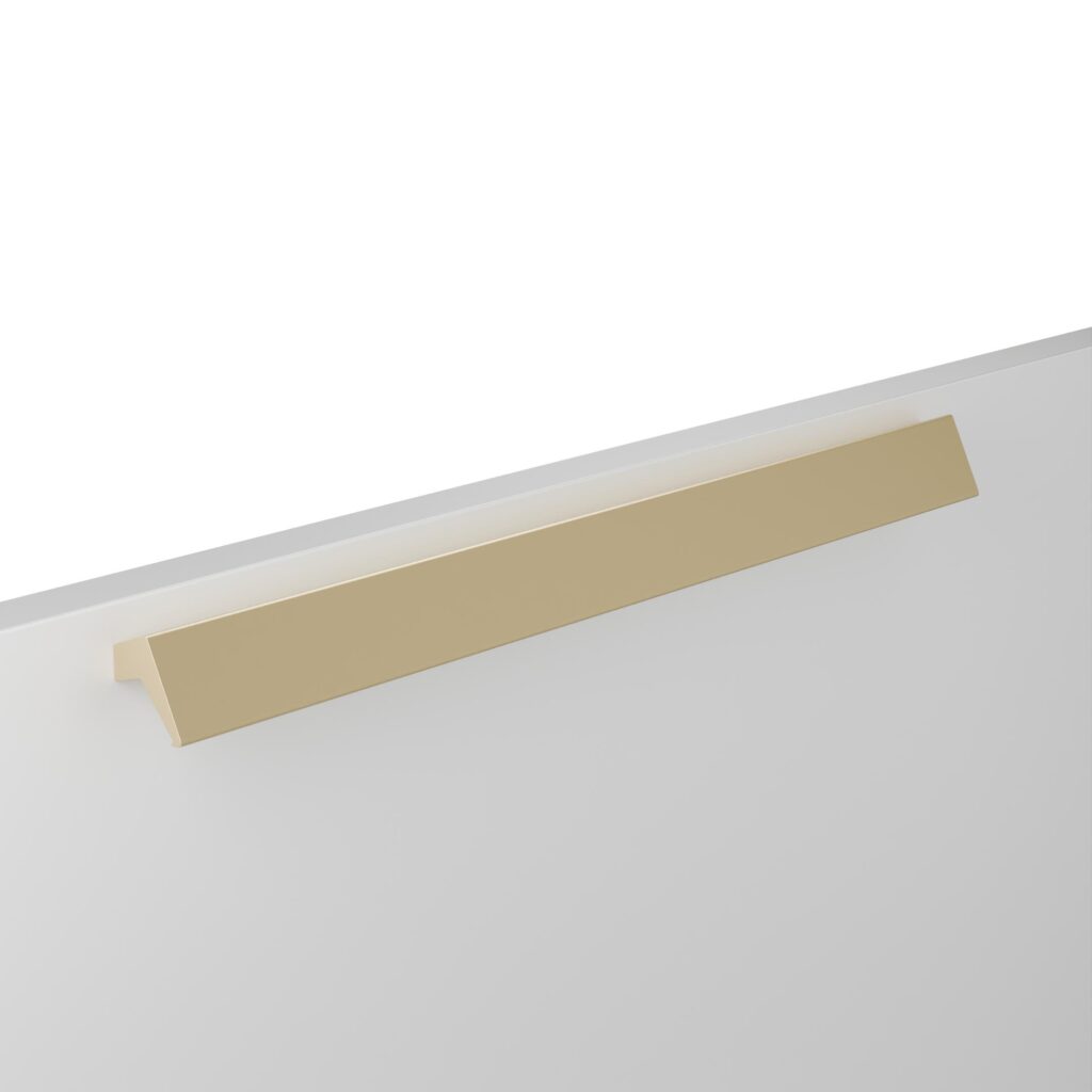 Poignée pour meubles en zamac Entraxe 256mm finition Laiton Galver - Jaune / doré, Zamak
