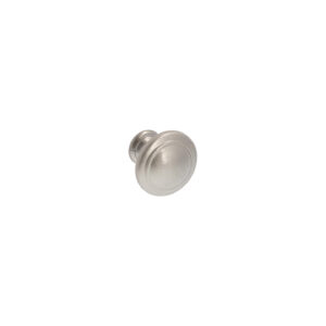 Bouton pour meubles en zamac Diamètre 25mm Vernis nickel satiné – Gris / argent, Zamak
