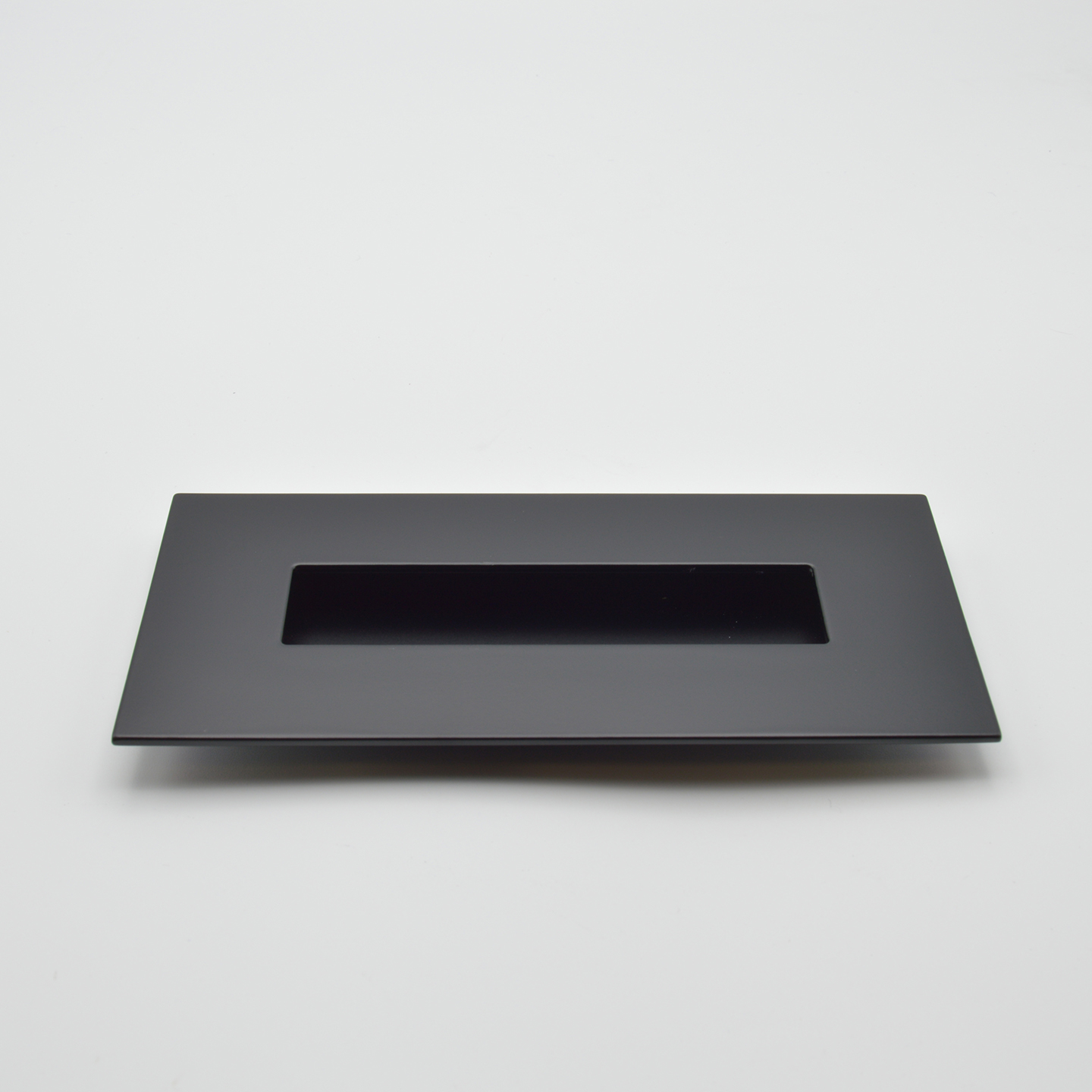 Poignée cuvette rectangulaire de meuble en zamac 155x73 mm NOIR MAT - Zamak - Afbeelding 2