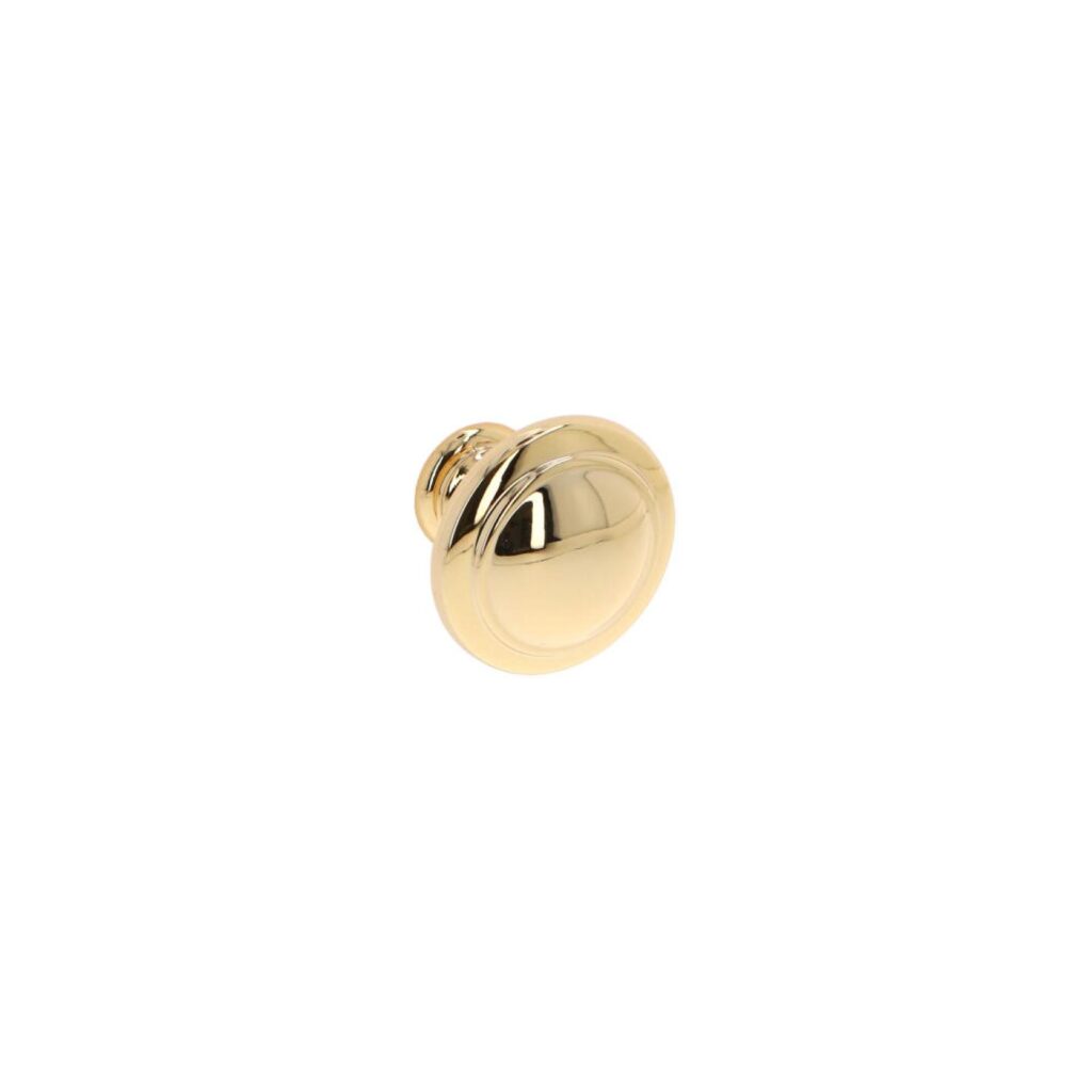 Bouton pour meubles en zamac Diamètre 30mm plaqué or - Jaune / doré, Zamak