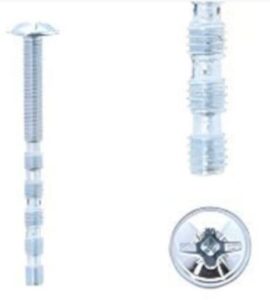 1 kit composés de 1 vis M4x45 mm zinguée cruciforme-fendue Lot de 25 – Gris / argent, Zinc