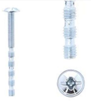 1 kit composés de 1 vis M4x45 mm zinguée cruciforme-fendue Lot de 25 - Gris / argent, Zinc
